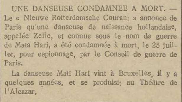 Le bruxellois. Journal quotidien indépendant, 1 augustus 1917